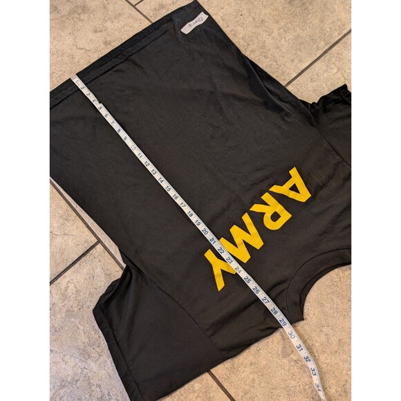 Army Shirt Mens Large Black Solid Crew Neck Outdoor Physical Fitness Uniform - Picture 2 of 9